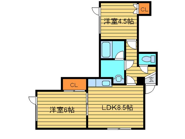 コ－ポ若葉２の物件間取画像